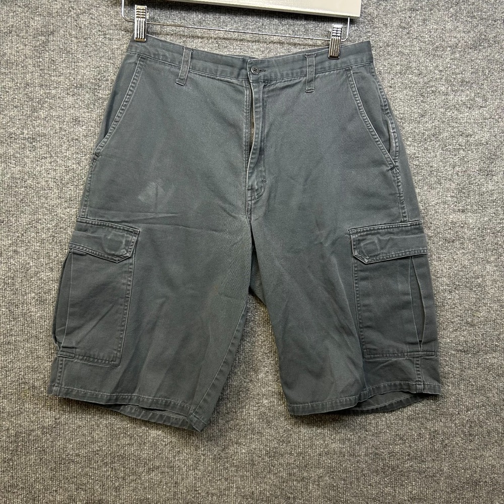 Vintage Dickies Cargo Shorts Men's Dark Gray Loose Fit Casual Workwear Y2K - 30